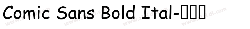 Comic Sans Bold Ital字体转换